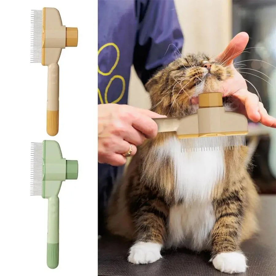 PAWCARE WORKS Pet Slicker Brush — Knot-Free Coats with One Satisfying Click