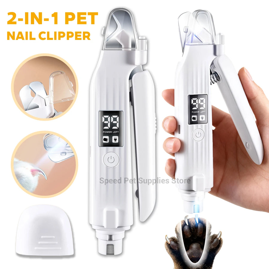 PAWCARE WORKS Electric Nail Trimmer & Grinder — Stress-Free Paws, Salon-Smooth Results