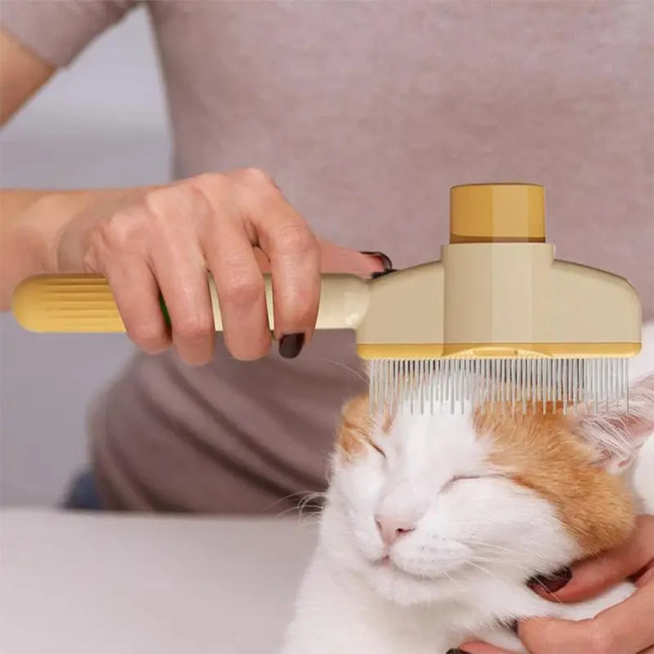PAWCARE WORKS Pet Slicker Brush — Knot-Free Coats with One Satisfying Click