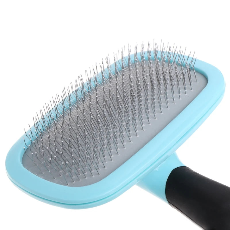 PAWCARE WORKS Self-Cleaning Cat & Dog Brush — Soft Bristles, Silky Coats, Zero Fuss