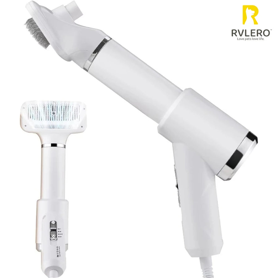 PAWCARE WORKS Pet Hair Dryer & Steam Brush — Salon-Soft Coats from the Comfort of Home