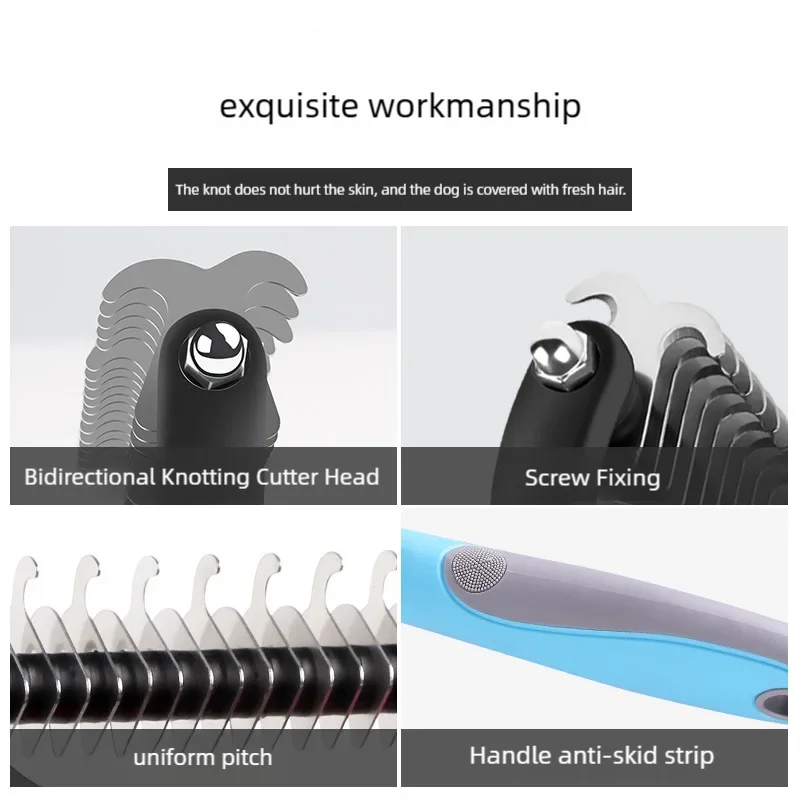 PAWCARE WORKS Dog & Cat Grooming Brush — Tangle-Free Coats, Happy Pets Every Time
