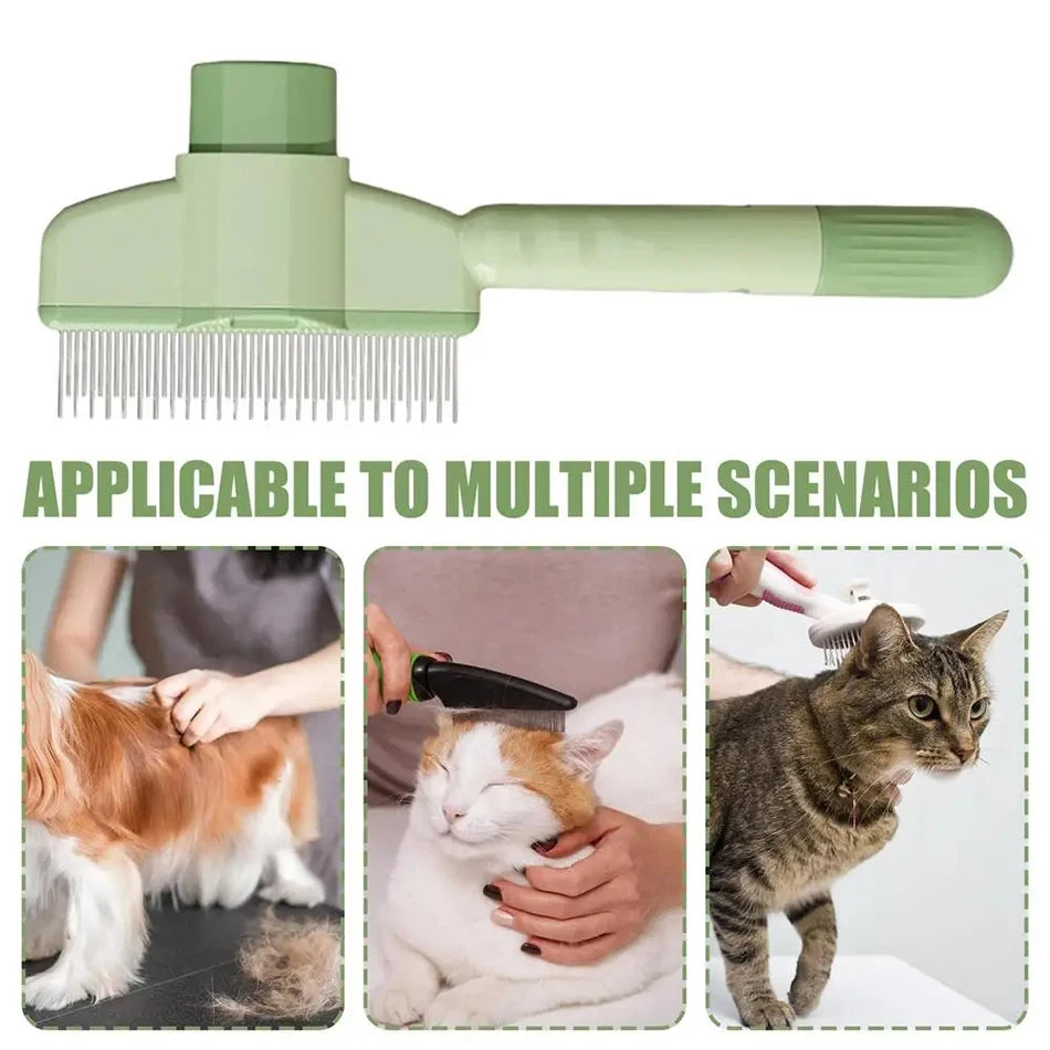 PAWCARE WORKS Pet Slicker Brush — Knot-Free Coats with One Satisfying Click