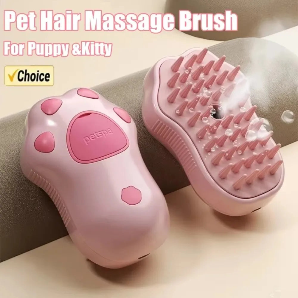 PAWCARE WORKS 3-in-1 Pet Steam Grooming Brush — Spa-Level Care for Your Furry Best Friend