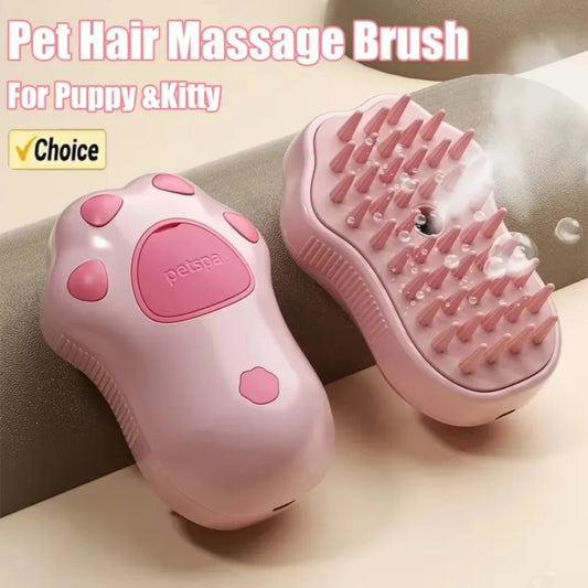 PAWCARE WORKS 3-in-1 Pet Steam Grooming Brush — Spa-Level Care for Your Furry Best Friend