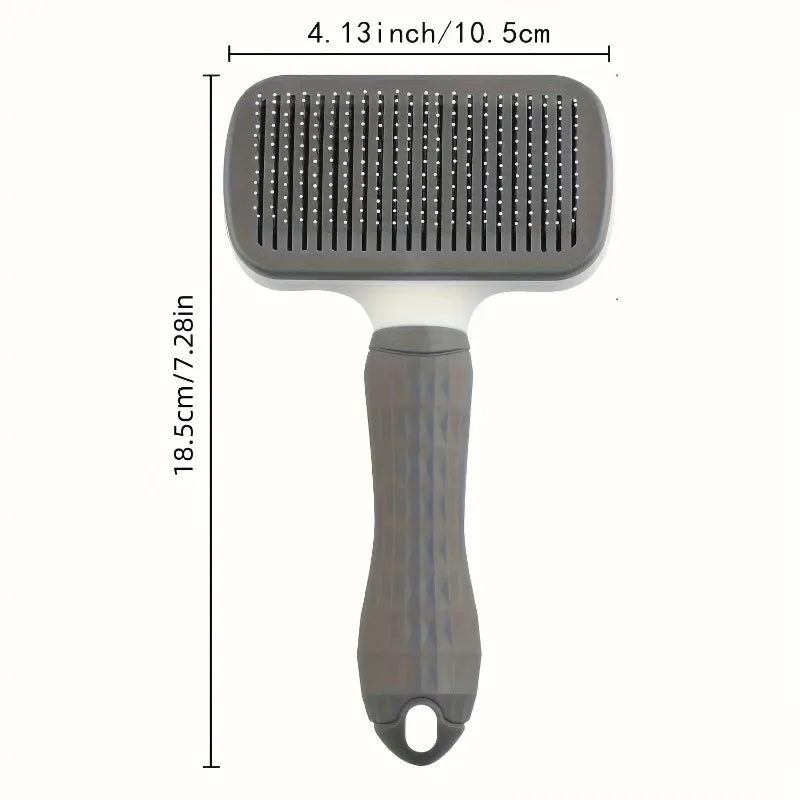 PAWCARE WORKS Self-Cleaning Slicker Brush — One Click Clean, Zero Mess, Pure Bliss