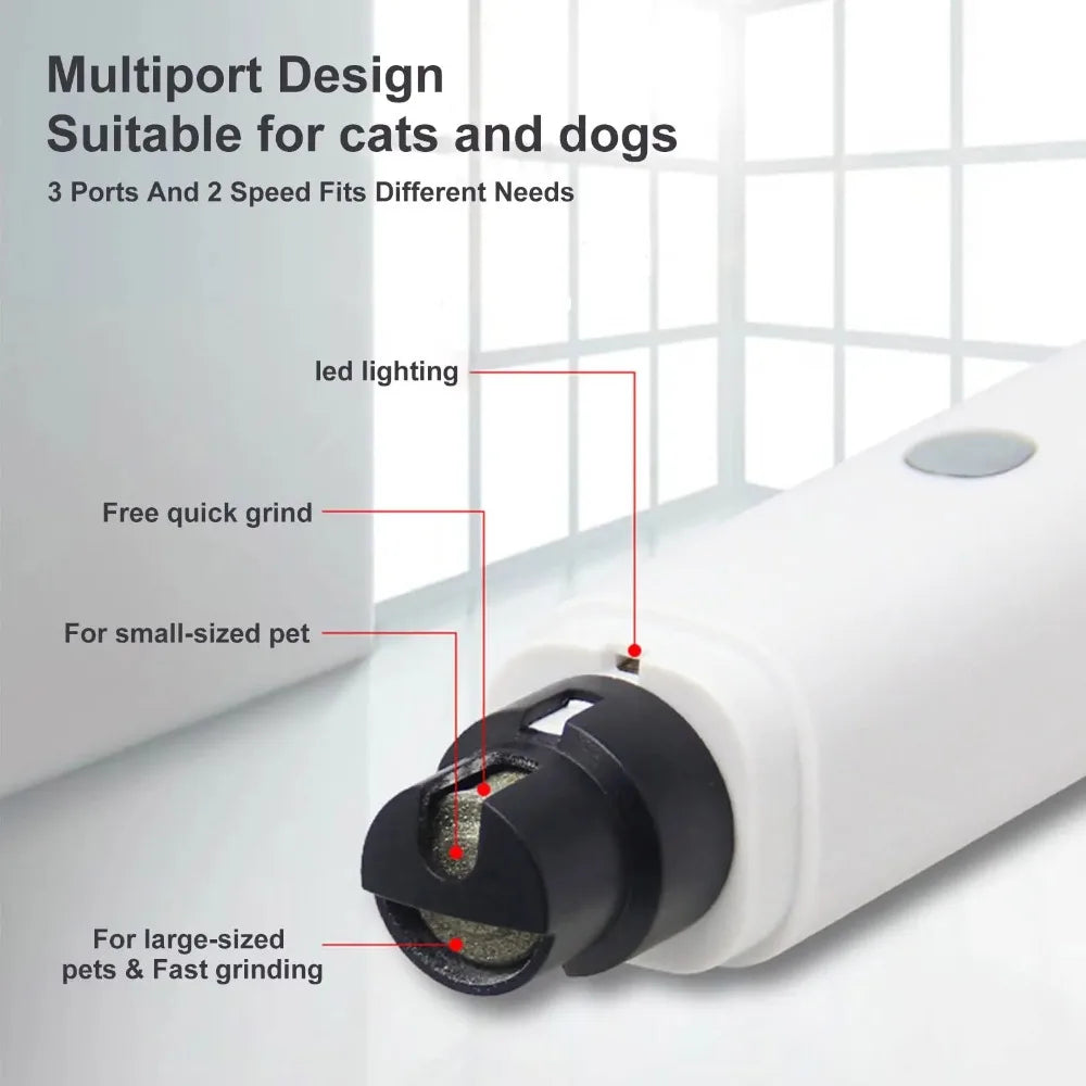 PAWCARE WORKS Pet Nail Grinder — Whisper-Quiet Grooming for Fearless, Happy Paws