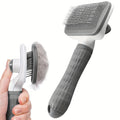 PAWCARE WORKS Self-Cleaning Slicker Brush — One Click Clean, Zero Mess, Pure Bliss