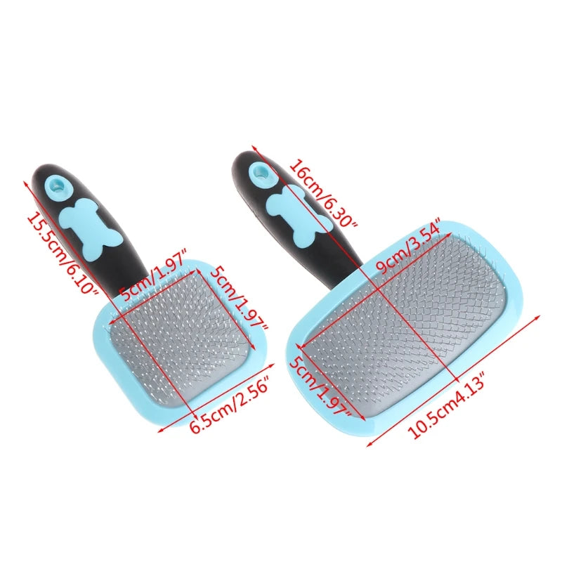 PAWCARE WORKS Self-Cleaning Cat & Dog Brush — Soft Bristles, Silky Coats, Zero Fuss