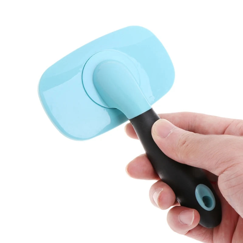 PAWCARE WORKS Self-Cleaning Cat & Dog Brush — Soft Bristles, Silky Coats, Zero Fuss