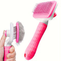 PAWCARE WORKS Self-Cleaning Slicker Brush — One Click Clean, Zero Mess, Pure Bliss
