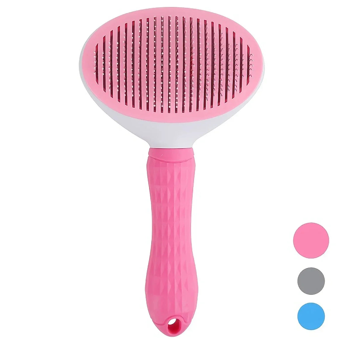 PAWCARE WORKS Self-Cleaning Slicker Brush — One Click Clean, Zero Mess, Pure Bliss