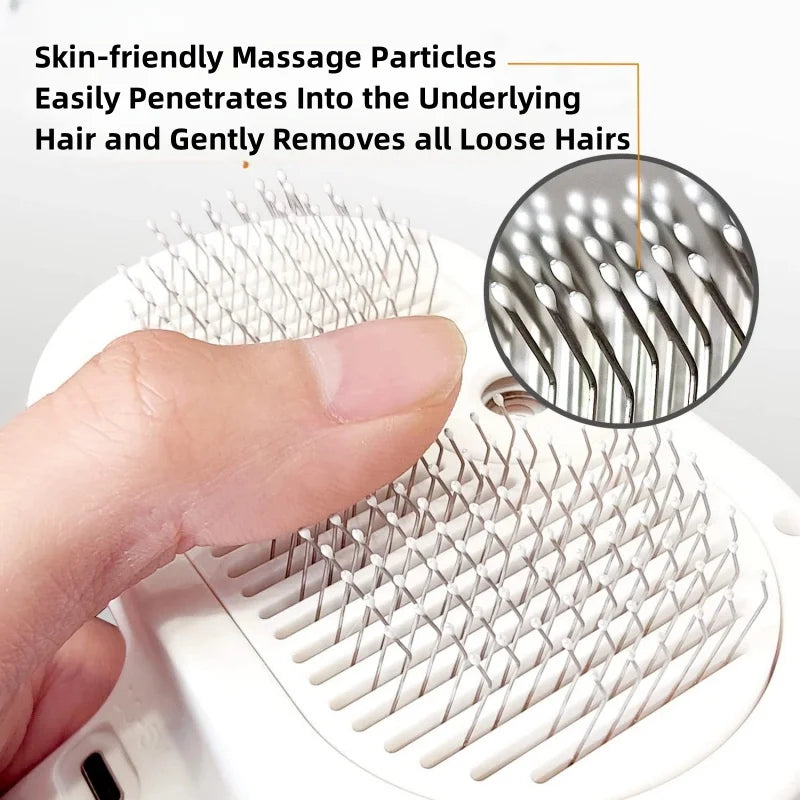 PAWCARE WORKS 3-in-1 Electric Pet Brush — Steam, Massage & Detangle All in One