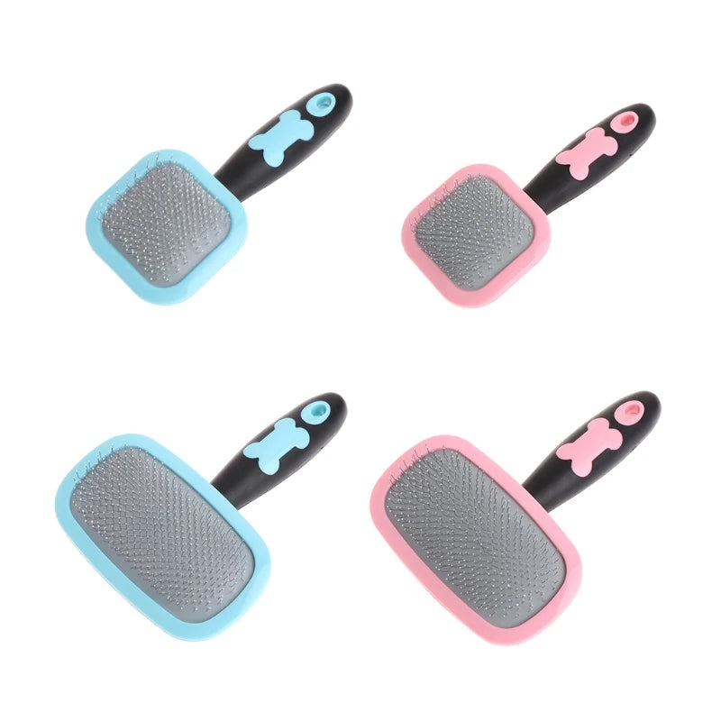 PAWCARE WORKS Self-Cleaning Cat & Dog Brush — Soft Bristles, Silky Coats, Zero Fuss